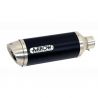 Double Silencieux THUNDER aluminium noir ARROW Monster 696 2008-2014, Monster 796 2010-2014, Monster 1100 2009-2010