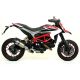 Silencieux RACE-TECH alu noir ARROW embout carbone Hypermotard/Hyperstrada 2013-2018 