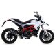 Silencieux RACE-TECH alu noir ARROW embout carbone Hypermotard/Hyperstrada 2013-2018 