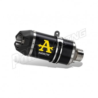 Silencieux INDY RACE alu noir ARROW embout carbone Multistrada 1200/S 2015-2018, Multistrada 1260/S 2018-2020