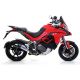 Silencieux INDY RACE alu noir ARROW embout carbone Multistrada 1200/S 2015-2018, Multistrada 1260/S 2018-2020
