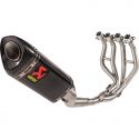 Ligne complète racing inox/carbone Akrapovic ZX-4R, ZX-4RR 2024-2026