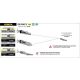 Silencieux RACE-TECH aluminium noir ARROW embout carbone CB500X 2016-2021