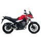 Silencieux RACE-TECH aluminium noir ARROW embout carbone CB500X 2016-2021