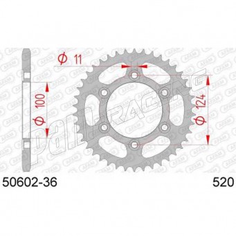 Couronne acier AFAM 520 DUCATI