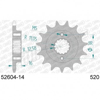 Pignon de sortie de boite AFAM 520 DUCATI