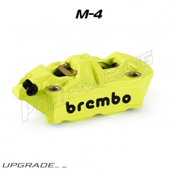 Etrier de frein radial monobloc moulé droit BREMBO M4 jaune fluo 100 mm