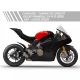 Sabot racing fibre de verre S2 CONCEPT Panigale V4R/S 2022-2024 avec ligne AKRAPOVIC