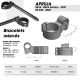Bracelets & demi-guidons réhaussés 26 mm 6.5 degrés diam 51 mm BONAMICI RS 660, RSV4 2021-2024, RSV 1000, 675 SR-R