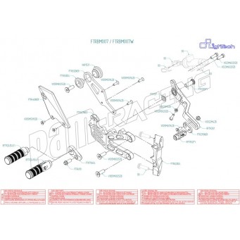 Pièces détachées commandes reculées LIGHTECH S1000RR 2019-2024 FTRBM007