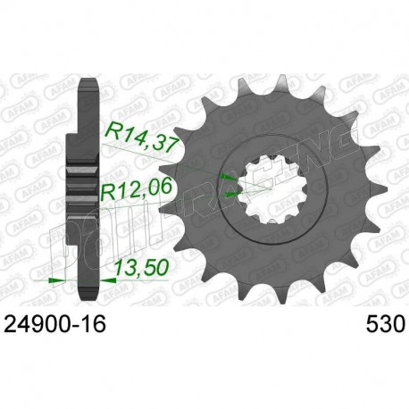 Pignon de sortie de boite AFAM 530 GPZ1100, ZRX1100, ZRX1200