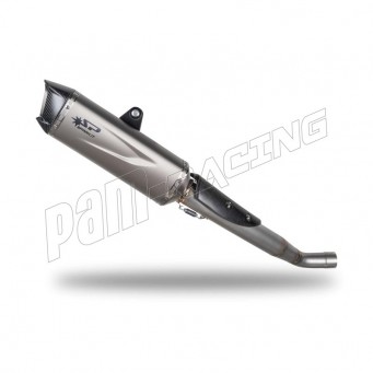 Ligne 3/4 inox/titane silencieux FORCE EVO Street Triple 765R/S/RS, Daytona Moto2 765 2017-2025 SPARK