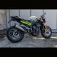 Ligne 3/4 inox/titane silencieux KONIX Street Triple 765R/S/RS, Daytona Mot2 765 2017-2024 SPARK