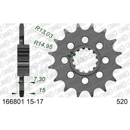 Pignon de sortie de boite AFAM 520 S1000RR, S1000R, HP4