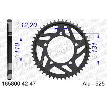 Couronne aluminium AFAM 525 S1000RR 2009-2018, S1000R, S1000XR