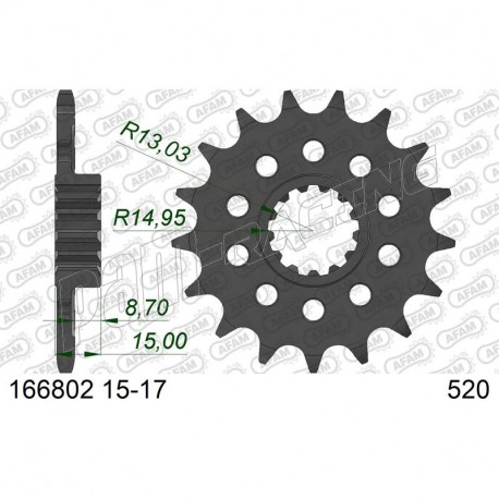 Pignon de sortie de boite AFAM 520 S1000RR, S1000R, S1000XR, M1000RR