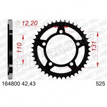 Couronne acier AFAM 525 S1000RR 2009-2018, S1000R, S1000XR