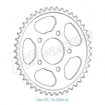 Couronne acier 525 HP4 2013-2015 SRT Sprockets