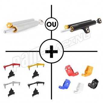 Amortisseur de direction OHLINS, collier et support DUCABIKE Street Triple 765R/S/RS 2017-2024