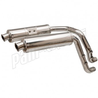 Double Silencieux inox ronds position haute homologué SPARK Monster S2R 800/1000, 996 Monster S4R 2003-2008