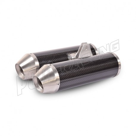 Double Silencieux inox ronds homologués SPARK Monster 696/795/796/1100/1100S