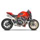 Double silencieux Moto GP + tube non catalysé montage haut Monster 1200 R 2014-2020
