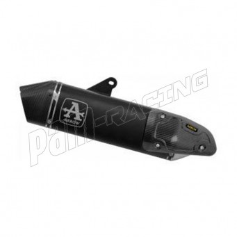 Silencieux homologué ou racing  aluminium noir VELOCE ARROW Tiger 850/900 2020-2023 sans valises latérales