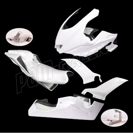 Carénage racing 5 parties AVIO fibre CARBONIN R6 2017-2026