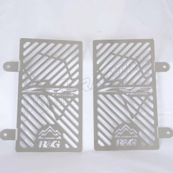 Grille de protection de radiateur gravée inox R&G Racing CRF1100L Africa Twin 2020-2025, Africa Twin Adventure Sports 2020-2025