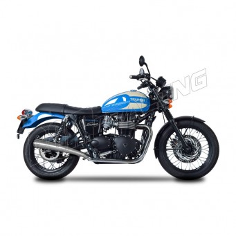 Double Silencieux inox racing 70'S SPARK Bonneville T100 2005-2016