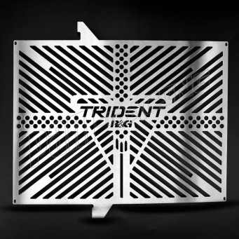 Grille de protection de radiateur gravée R&G Racing inox Trident 660 2021-2024