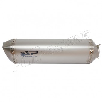 Silencieux Force titane 300 à 500 mm Ø60 mm fixation 90 mm pour ligne et demi-ligne racing SPARK
