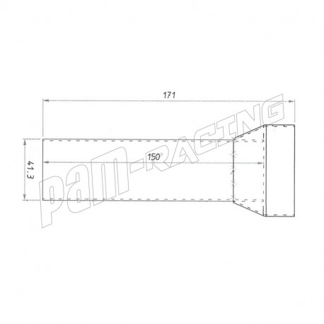 Chicane dB-Killer pour silencieux rectangulaire SPARK 848 2008-2010, 1098/ 1198 2009-2011, SMV750 Dorsoduro 2008-2016