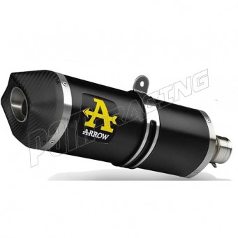 Silencieux ARROW Race-Tech aluminium noir embout carbone homologué T-MAX 500 2008-2011, T-MAX 530 2012-2016