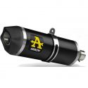 Silencieux ARROW Race-Tech aluminium noir embout carbone homologué T-MAX 500 2008-2011, T-MAX 530 2012-2016
