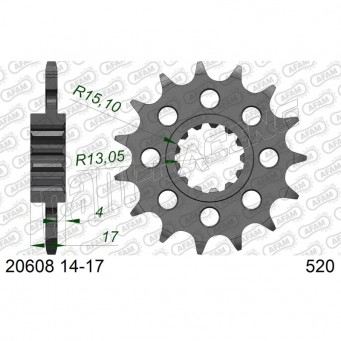 Pignon de sortie de boite AFAM 520 HONDA 20608
