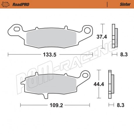 Plaquettes de frein arrière RoadPRO Sinter route Moto-Master Vulcan 800/1500, ZR-7/S