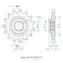 Pignon de sortie de boite 525 ZX6R 1998-2002 SRT Sprockets