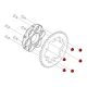 Ecrous pour Porte Couronne alu rapide 6 trous CNC RACING DUCATI