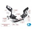 Pièce de rechange pour commandes reculées PP-Tuning GSXR600, GSXR750 2006-2010