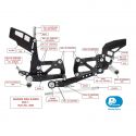 Pièce de rechange pour commandes reculées PP-Tuning GSXR1000 2017-2021