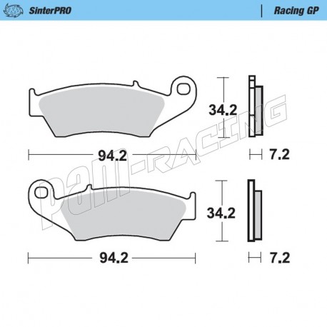 Plaquettes de frein avant Sinter Racing GP Moto-Master 93412