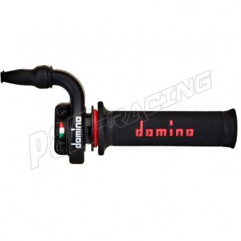 Poignée tirage rapide DOMINO KRR03 Racing pour motos avec 2 câbles push-pull