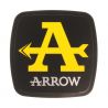 Sticker autocollant ARROW 90x90 mm noir/jaune