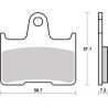 Plaquettes de freins arrière sinter origine M1000R, M1000RR, M1000XR 2021-2024