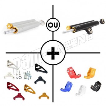 Kit Amortisseur de direction OHLINS, Collier et Support DUCABIKE Hypermotard 1100/1100S/1100 EVO 2007-2012