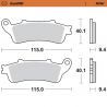 Plaquettes de frein arrière RoadPRO Sinter route Moto-Master ST1100 1996-2002, ST1300 2002-2017