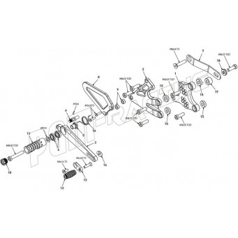Pièces de rechange pour commandes reculées Bonamici Racing Street Triple 765R/RS, Moto2 2023-2025