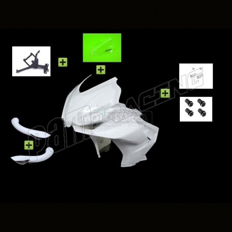 Partie avant supérieure avec tête de fourche en fibre de verre conversion RSV4 pour Tuono V4 2021-2024 SRT FAIRINGS