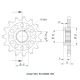 Pignon de sortie de boite 520 allégé ZX6R 1998-2002 SRT Sprockets
